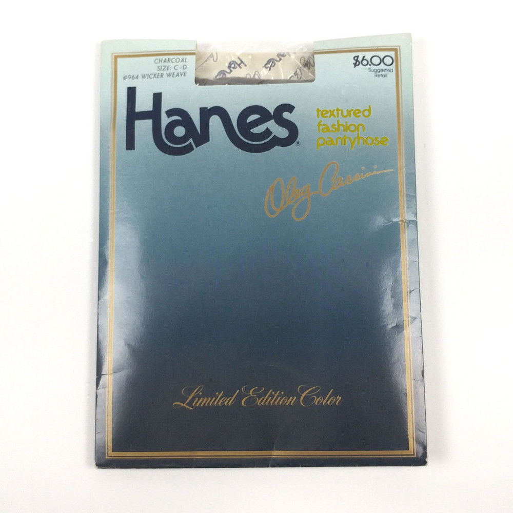 Vintage Hanes Pantyhose CD Charcoal 1980s Lingerie